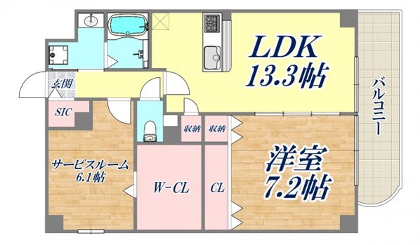 ブルーミンメドー本山の物件間取画像